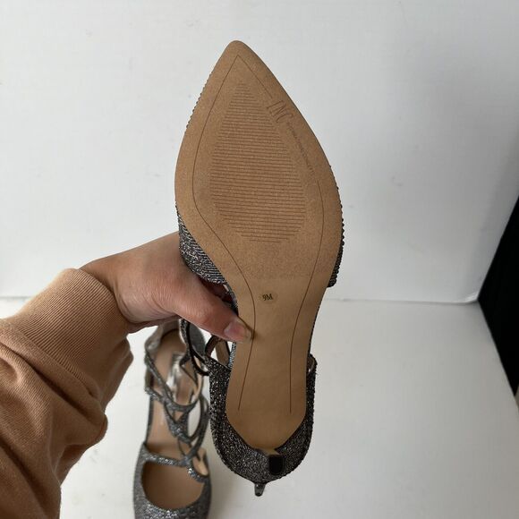 INC. International Concepts Kaffe2 Silver Rhinestone Pumps Pointed Toe Sz 9 NWOB - Picture 11 of 15